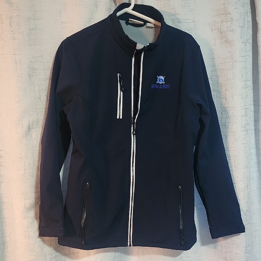 Golf Boeing ClassicNavy Full-Zip Womens Jacket with Contrast Zippers